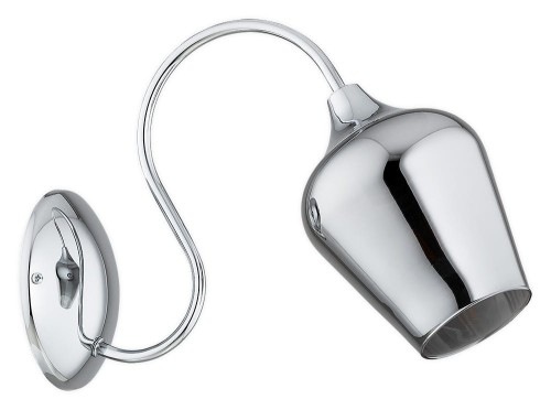 Lampa na ścianę Julia kinkiet 1-punktowy - chrom - grafitowy półprzezroczysty O3560 K1 CH Lemir