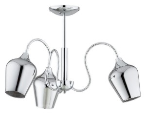 Lampa wisząca Julia żyrandol 3-punktowy - chrom - grafitowy półprzezroczysty O3563 W3 CH Lemir