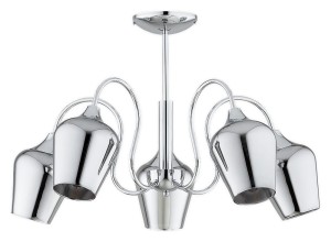 Lampa wisząca Julia żyrandol 5-punktowy - chrom - grafitowy półprzezroczysty O3565 W5 CH Lemir