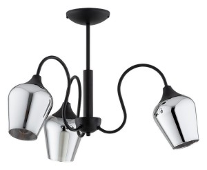 Lampa Julia żyrandol 3-punktowy - czarny matowy - grafitowy półprzezroczysty O3563 W3 CZA Lemir