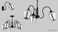 Lampa Julia żyrandol 3-punktowy - czarny matowy - grafitowy półprzezroczysty O3563 W3 CZA Lemir