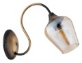 Lampa Julia kinkiet 1-punktowy - patyna - bursztynowy półprzezroczysty O3560 K1 PAT Lemir