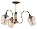 Lampa Julia żyrandol 3-punktowy - patyna - bursztynowy półprzezroczysty O3563 W3 PAT Lemir