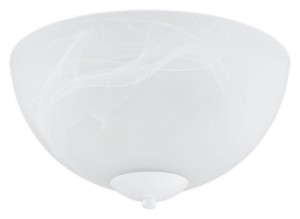 Lampa sufitowa Klara plafoniera 2-punktowa - biały połysk - biały alabaster O3530 P2 BIA Lemir