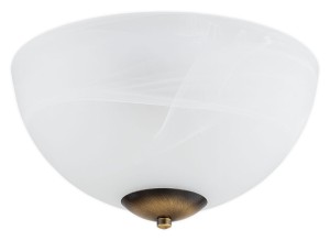 Lampa Klara plafoniera 2-punktowa - patyna - biały alabaster O3530 P2 PAT Lemir