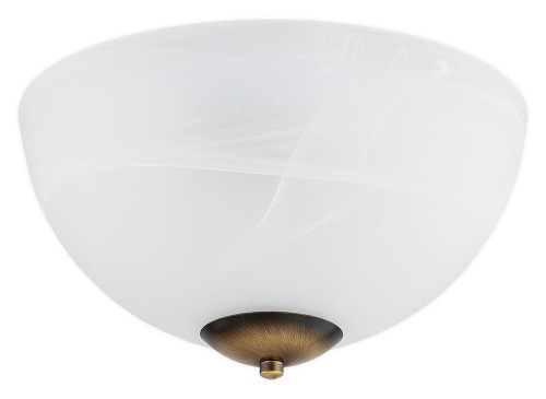 Lampa Klara plafoniera 2-punktowa - patyna - biały alabaster O3530 P2 PAT Lemir