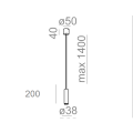Lampa wisząca led tuba okrągła PET next mini 20 LED  59769 Aqform