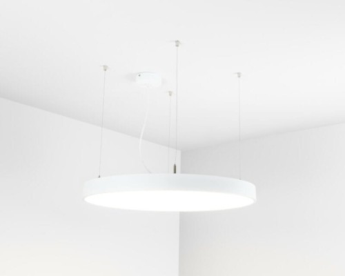 Lampa wisząca okrągły okrąg średnicy 60cm moc 54W  biała