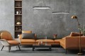 Lampa wisząca do salonu LED okrągła INTER RING wisząca zoomLED® CRI>90 czarna opcja ściemniania