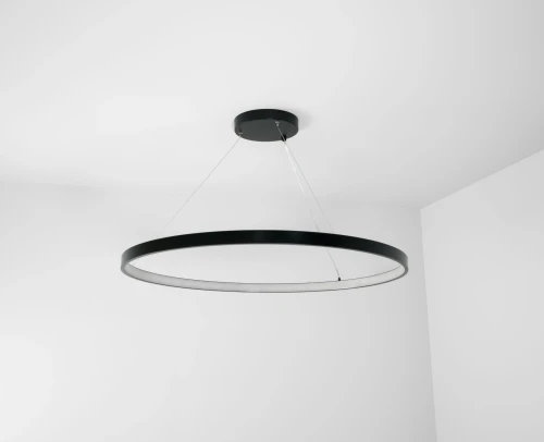 Lampa wisząca do salonu LED okrągła RING IN CRI>90 czarna