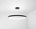 Lampa wisząca do salonu LED okrągła INTER RING wisząca zoomLED® CRI>90 czarna opcja ściemniania