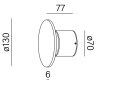  Lampa na zewnątrz MAXI POINT round LED exterior  kinkiet czarny 26579 Aqform