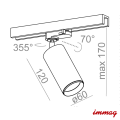 Lampa do szyny 3 fazowej 	PET midi LED M930 50° track biały 16362-M930-WW-00-13 Aqform 