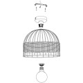 Plafon natynkowy lampa sufitowa  rattan ANWICK 43398 EGLO
