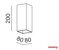 Lampa, kinkiet na zewnątrz IP65  VIP square up&down LED 230V exterior M927 60° Phase-Control kinkiet czarny 26543-M927-WB-PH-12 Aqform