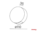 Lampa schodowa IP65 LEDPOINT round exterior M927 68° kinkiet czarny 26544-M927-WB-00-12 Aqform