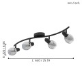 Lampa sufitowa regulowana czarna  Pollica  98626 Eglo