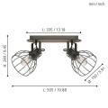 SAMBATELLO  98135  lampa sufitowa drewno/stal  EGLO
