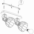 SAMBATELLO  98135  lampa sufitowa drewno/stal  EGLO