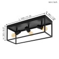 SILENTINA  98333  lampa sufitowa czarna  EGLO