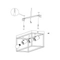SILENTINA  98333  lampa sufitowa czarna  EGLO