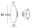 Lampa schodowa do zabudowy 8cm MAXI POINT round 8 LED 26535 Aqform