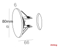 Lampa schodowa do zabudowy Ø 8 cm MAXI POINT round LED G/K kinkiet  26534 Aqform