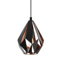 CARLTON 1  49997  lampa wisząca czarno-miedziana  EGLO