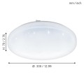 Frania S  97878  plafon led z kryształowym efektem  Eglo