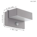 AZZINANO  97159  kinkiet zewnętrzny z czujnikiem ruchu led srebrny IP44  EGLO