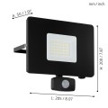 FAEDO 3  97463  lampa zewnętrzna z czujnikiem ruchu led czarna  IP44  EGLO