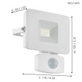 FAEDO 3  33156  lampa zewnętrzna z czujnikiem ruchu led biała  IP44  EGLO