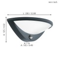 BELCREDA  97312  kinkiet zewnętrzny led z czujnikiem ruchu antracyt  IP44  EGLO