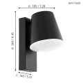 CALDIERO 97146  kinkiet zewnętrzny led antracyt IP44  EGLO