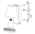 CALDIERO 97146  kinkiet zewnętrzny led antracyt IP44  EGLO