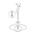 Alvez  96474 lampa wisząca regulowana biała Eglo