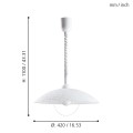 Alvez  96474 lampa wisząca regulowana biała Eglo