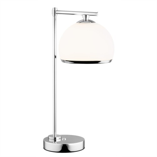 Lampa stołowa glamour szklany półokrągły klosz chrom MARBELLA PLUS 8121