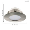 PINEDA 95823 OPRAWY DO ZABUDOWY NIKIEL MAT LED 3SZT. IP44/IP29  EGLO