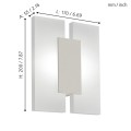 METRASS 2 96043 KINKIET LED NIKIEL MAT  EGLO