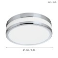 LED PALERMO 94998 PLAFON LED CHROM IP44  EGLO