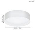PASTERI 31588  PLAFON LED BIAŁA  EGLO
