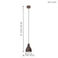 Lampa wisząca PRIDDY 1 49492 EGLO