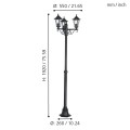 LATERNA 4 22145 LAMPA STOJĄCA ZEWNĘTRZNA IP44  EGLO
