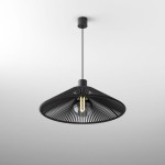 Lampa wisząca SNOP 40 E27 Phase-Control zwieszany czarny + klosz czarny 59923-E000-00-PH-B2 Aqform