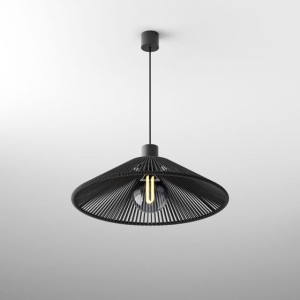 Lampa wisząca  SNOP 60 E27 Phase-Control zwieszany czarny + klosz czarny 59924-E000-00-PH-B2 Aqform