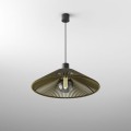 Lampa wisząca SNOP 60 E27 Phase-Control zwieszany czarny + klosz khaki 59924-E000-00-PH-K2 Aqform