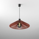 Lampa wisząca SNOP 40 E27 Phase-Control zwieszany czarny + klosz terakota 59923-E000-00-PH-R2 Aqform