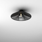 Plafon SNOP 40 E27 Phase-Control natynkowy czarny + klosz czarny 47047-E000-00-PH-B2 Aqform