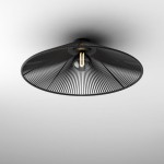 Plafon SNOP 60 E27 Phase-Control natynkowy czarny + klosz czarny 47048-E000-00-PH-B2 Aqform